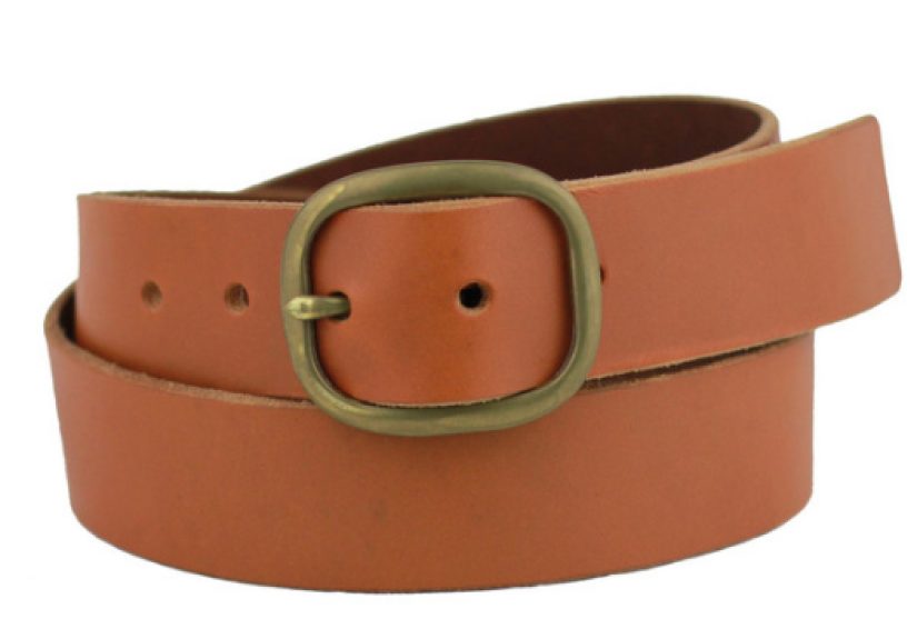 Cognac Oval Buckle Belt