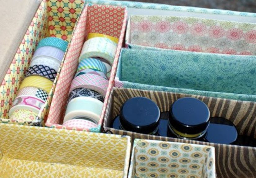 DIY Upcycled Storage Box Organizer