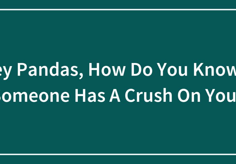 Hey Pandas, How Do You Know If Someone Has A Crush On You?