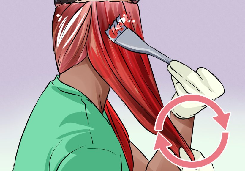 How to Dye Hair Bright Red Under Black Hair