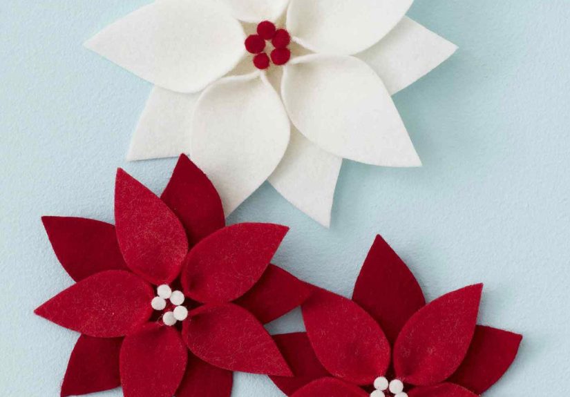 How to Make an Easy Felt Poinsettia Christmas Ornament