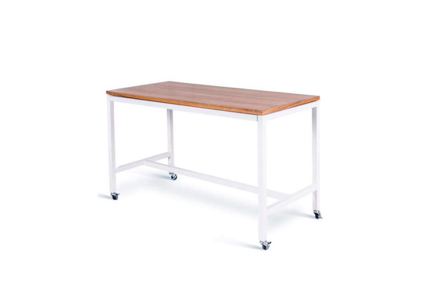 Modern Tall Bar/Kitchen Dining Table on Wheels