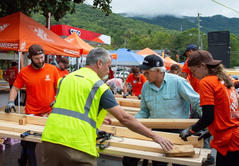 Swinging Hammers to Help Asheville Military Veterans Recover from Hurricane Helene