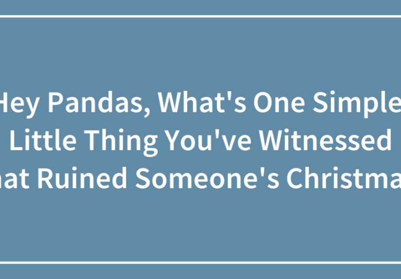 Hey Pandas, What’s One Simple, Little Thing You’ve Witnessed That Ruined Someone’s Christmas?