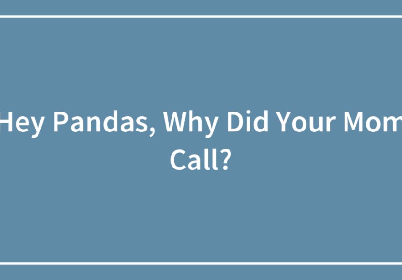 Hey Pandas, Why Did Your Mom Call?