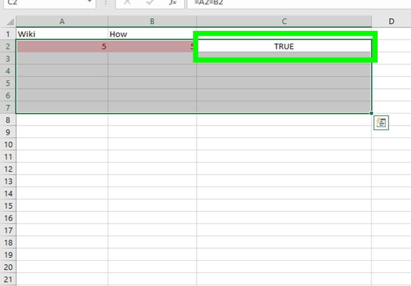 How to Find Matching Values in Two Columns in Excel