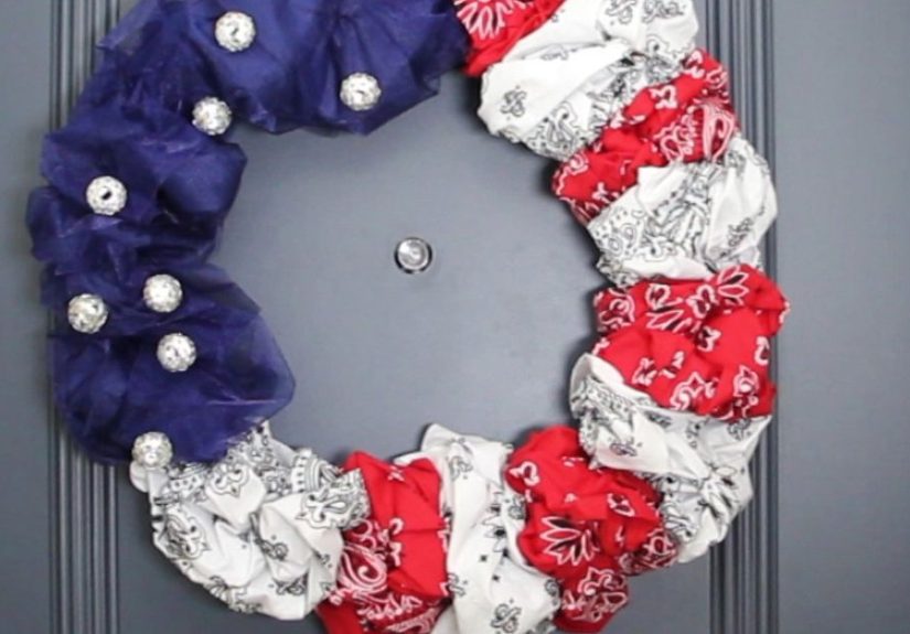 How to Make a Patriotic Bandana Wreath