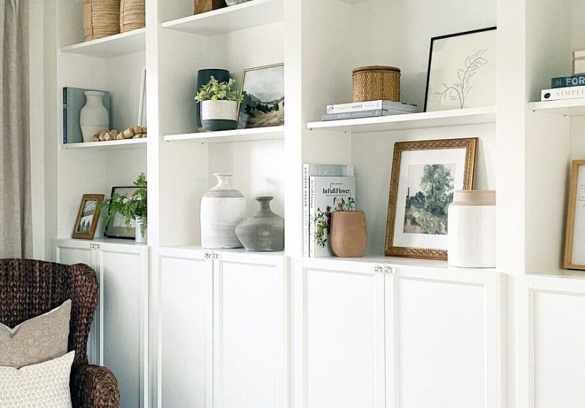 Ikea Hack: Stunning DIY Built-Ins from plain Billy Bookcases