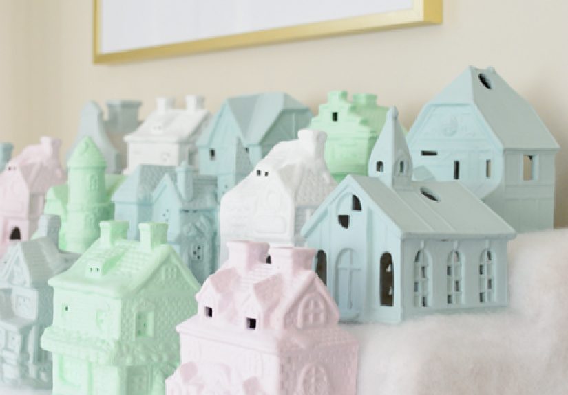 Making A Painted Christmas House Village