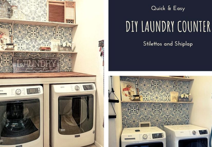 Quick And Easy DIY Laundry Counter