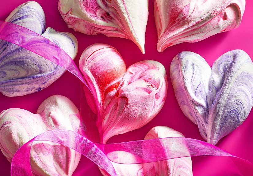 Swirled Meringue Hearts
