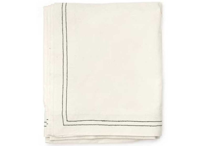 Tablecloth White W/Dusty Green Bangladesh