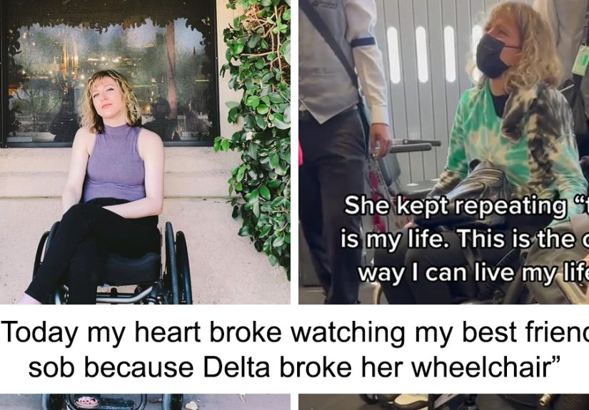 The Internet Is Calling Out Delta Airlines For Damaging This Woman’s Wheelchair And Making Her Cry