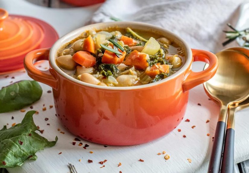 White Bean Stew With Rosemary and Spinach Recipe