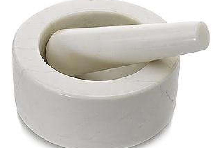 White Marble Mortar and Pestle