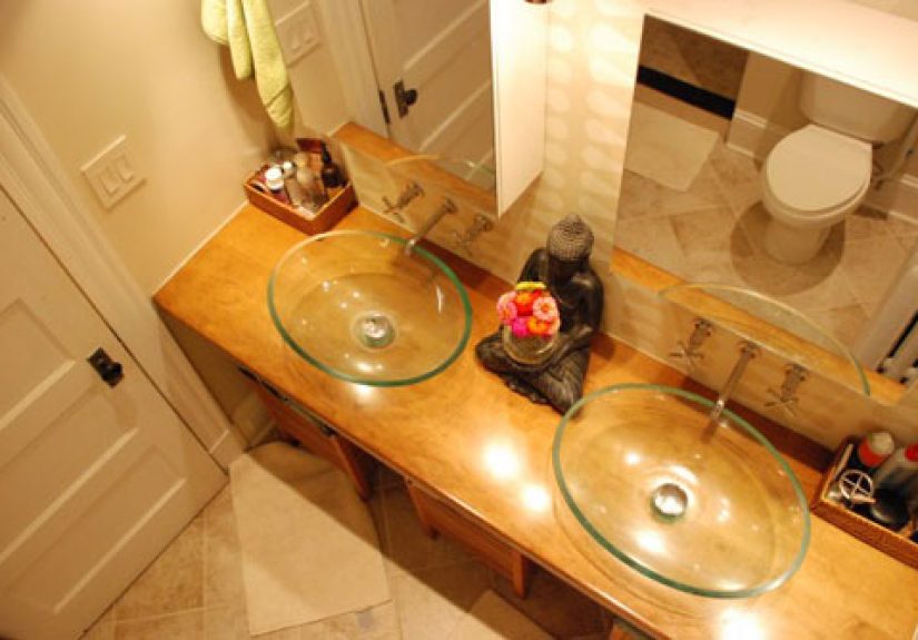 Beautiful Bathroom Reno With Vessel Sinks