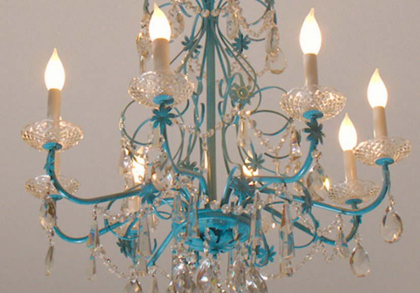 Blue chandelier Redo