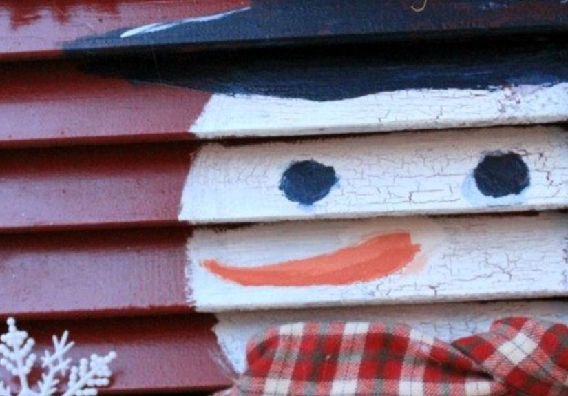DIY Old Shutter Snowman
