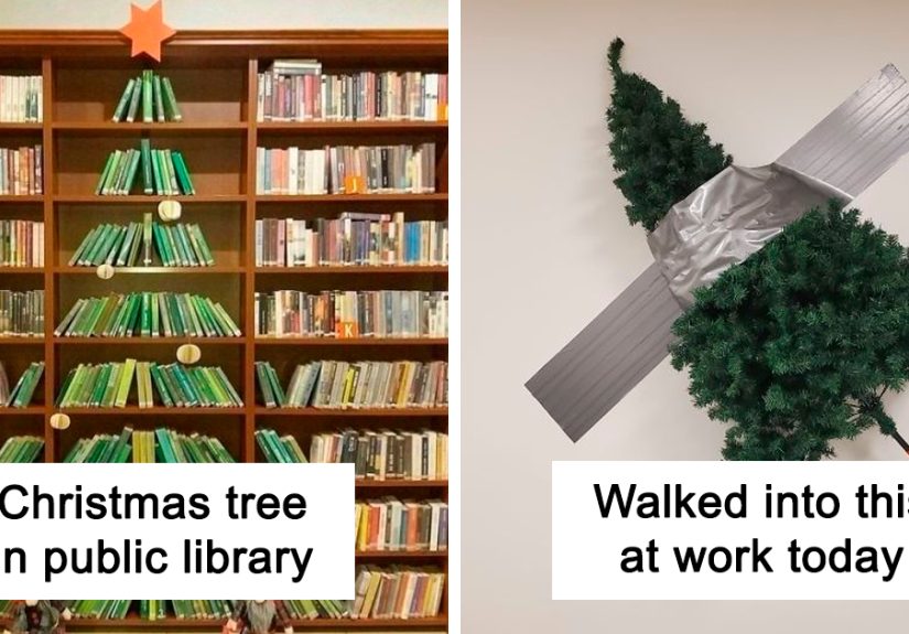 Here’s How Employees From Different Industries Decorated Their Workplaces With Very Fitting Christmas Trees (30 Pics)