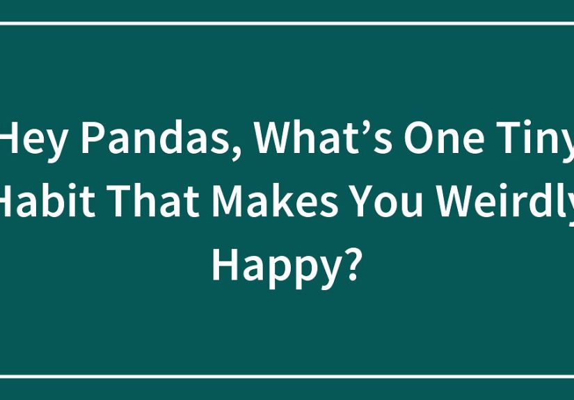Hey Pandas, What’s One Tiny Habit That Makes You Weirdly Happy?