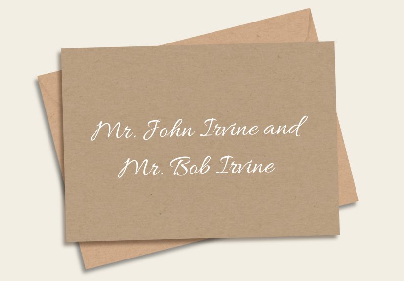 How to Address a Married Gay Couple with the Same Last Name