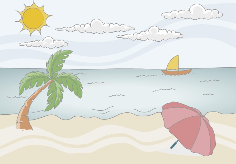 How to Draw a Beach Scene: 11 Steps