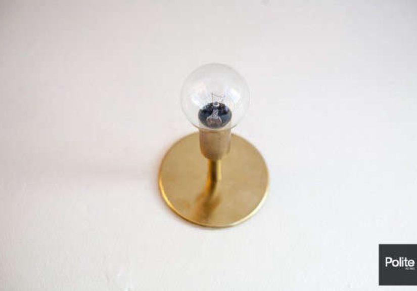 Minimal Brass Wall / Ceiling Light