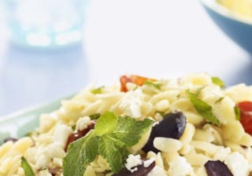 Orzo Salad with Grape Tomatoes, Feta, and Mint - Pasta Salad Recipes