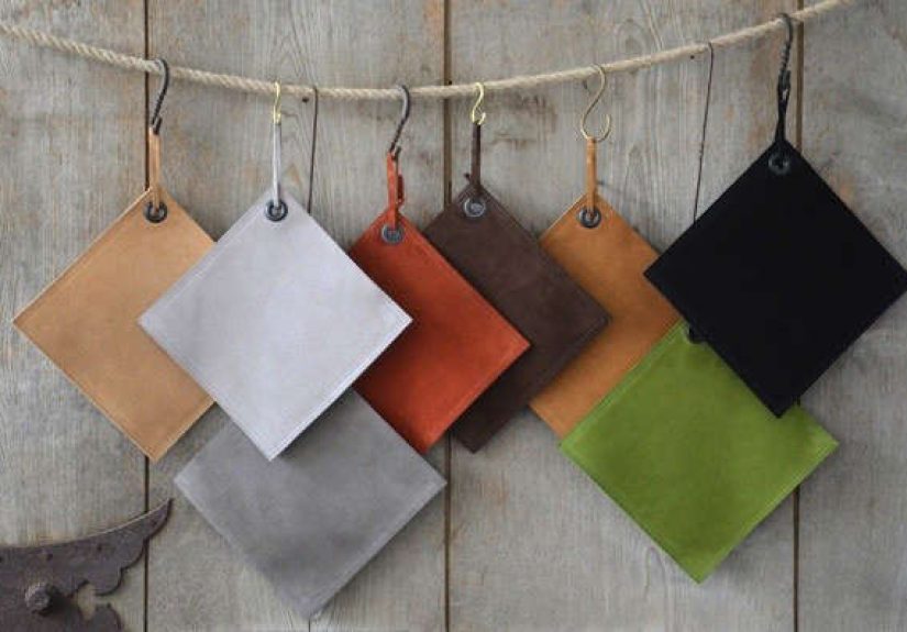 Rustic Suede Pot Holders, Made in Upstate New York