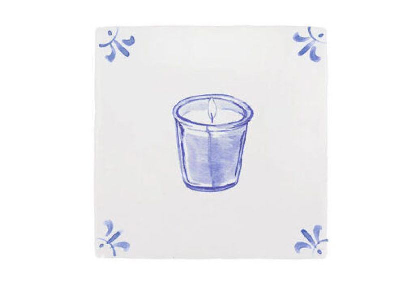 Scented Candle Delft Tile