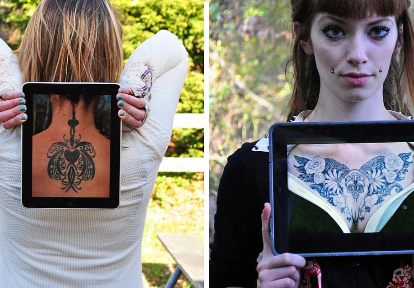 Using iPad As An X-Ray To Reveal Tattoos Under Clothes