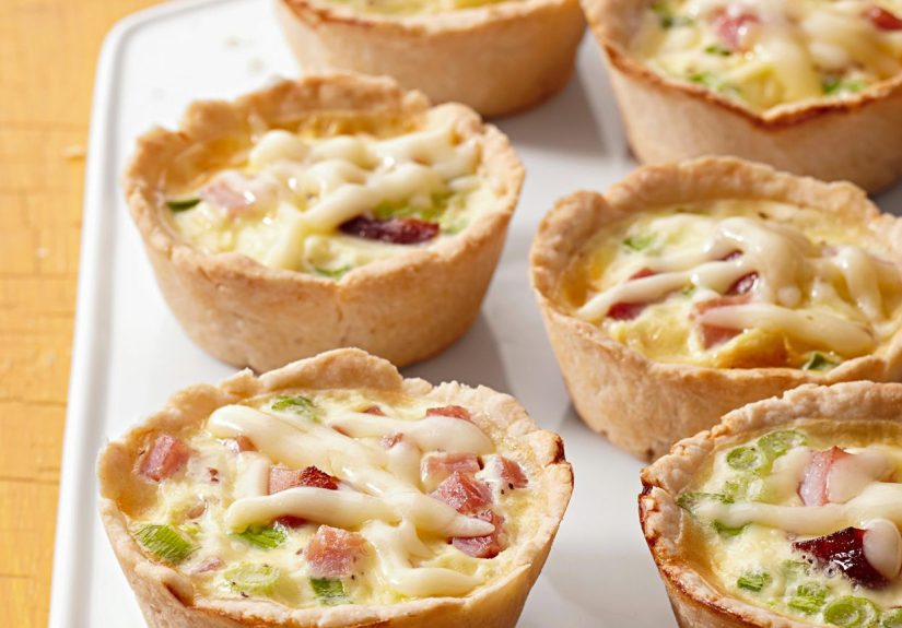 Ham-and-Swiss Quiche Cups Recipe