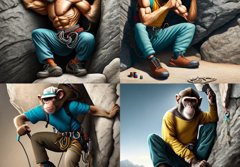 I Spent 1 Hour To Make This Illustration Of A Monkey Bouldring