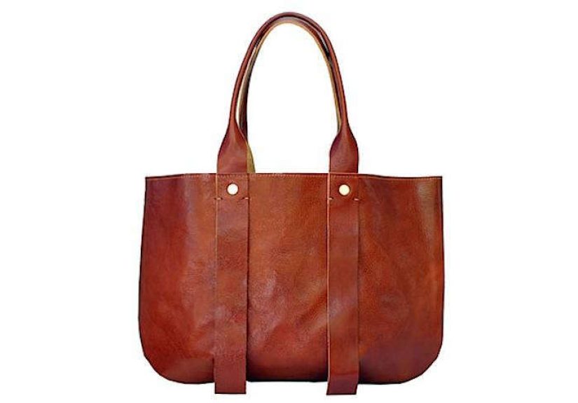 La Tropézienne Leather Tote Bag