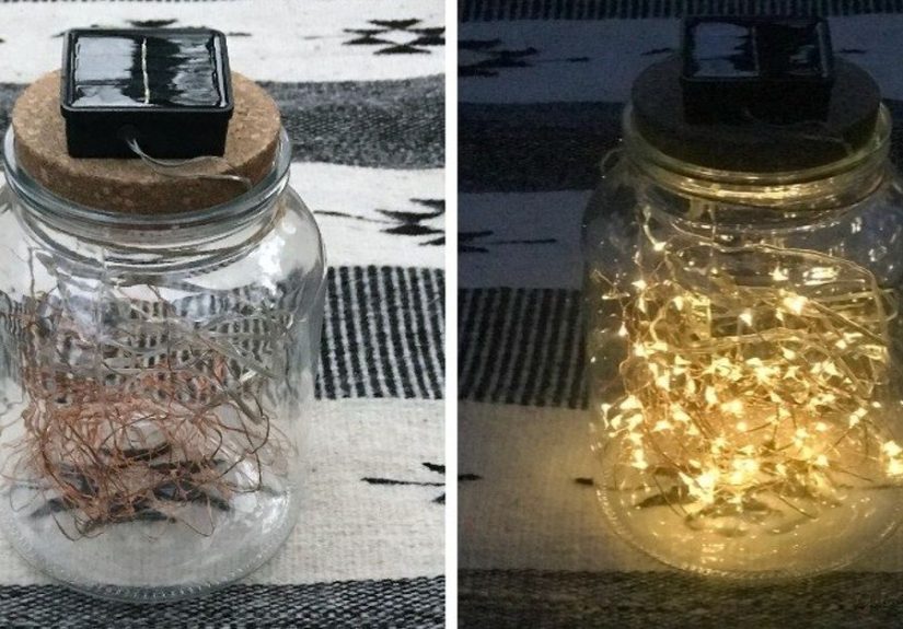 Make a Star Jar With Solar String Lights