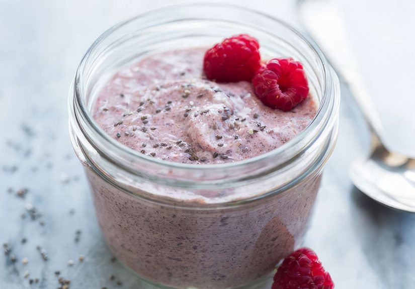 Raspberry Sherbet Chia Pudding